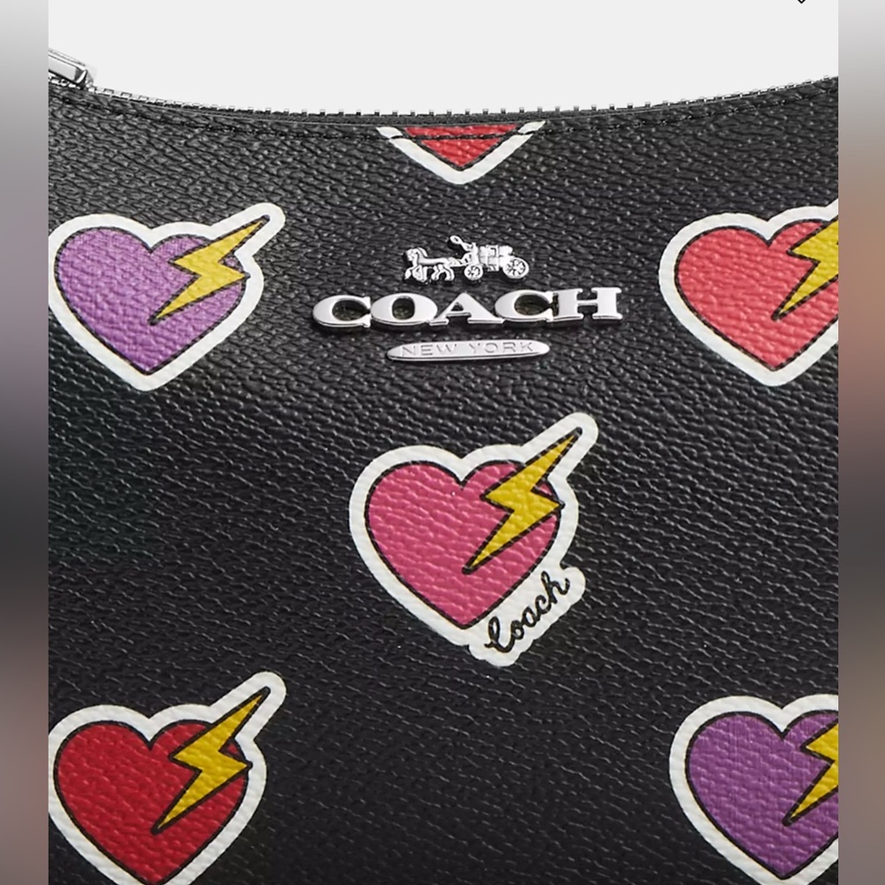 🩶SALE !!!  COACH TERI SHOULDER BAG WITH HEART BOLT PRINT -  NEW IN PACKAGING🩶 - Picture 4 of 4